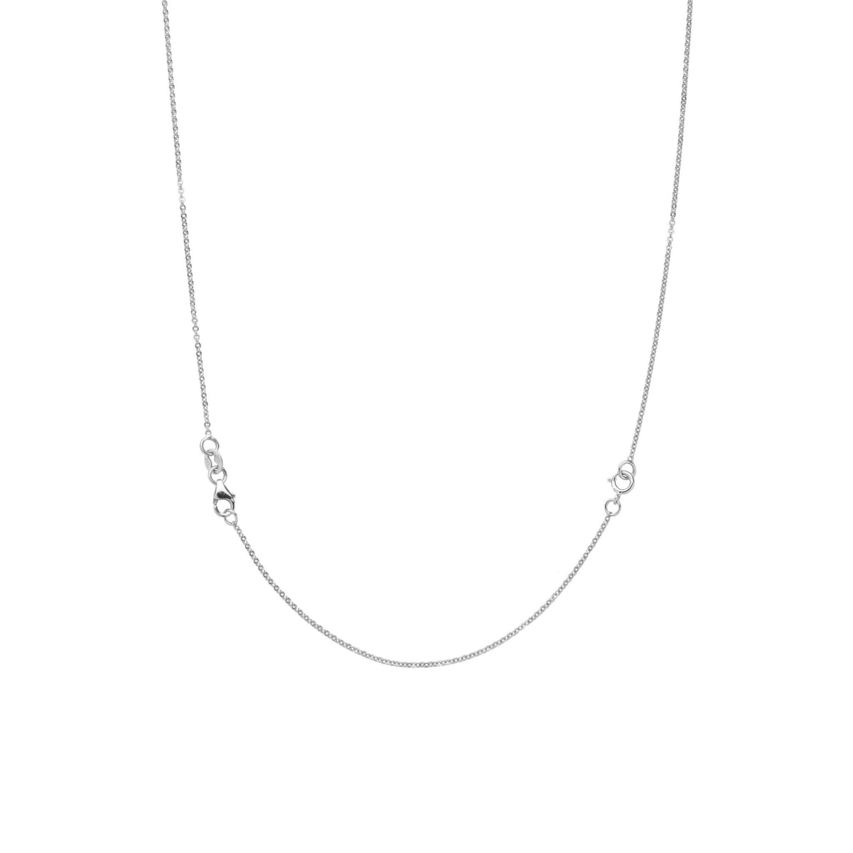 14k white gold cable chain with a spring ring clasp 4" chain extender