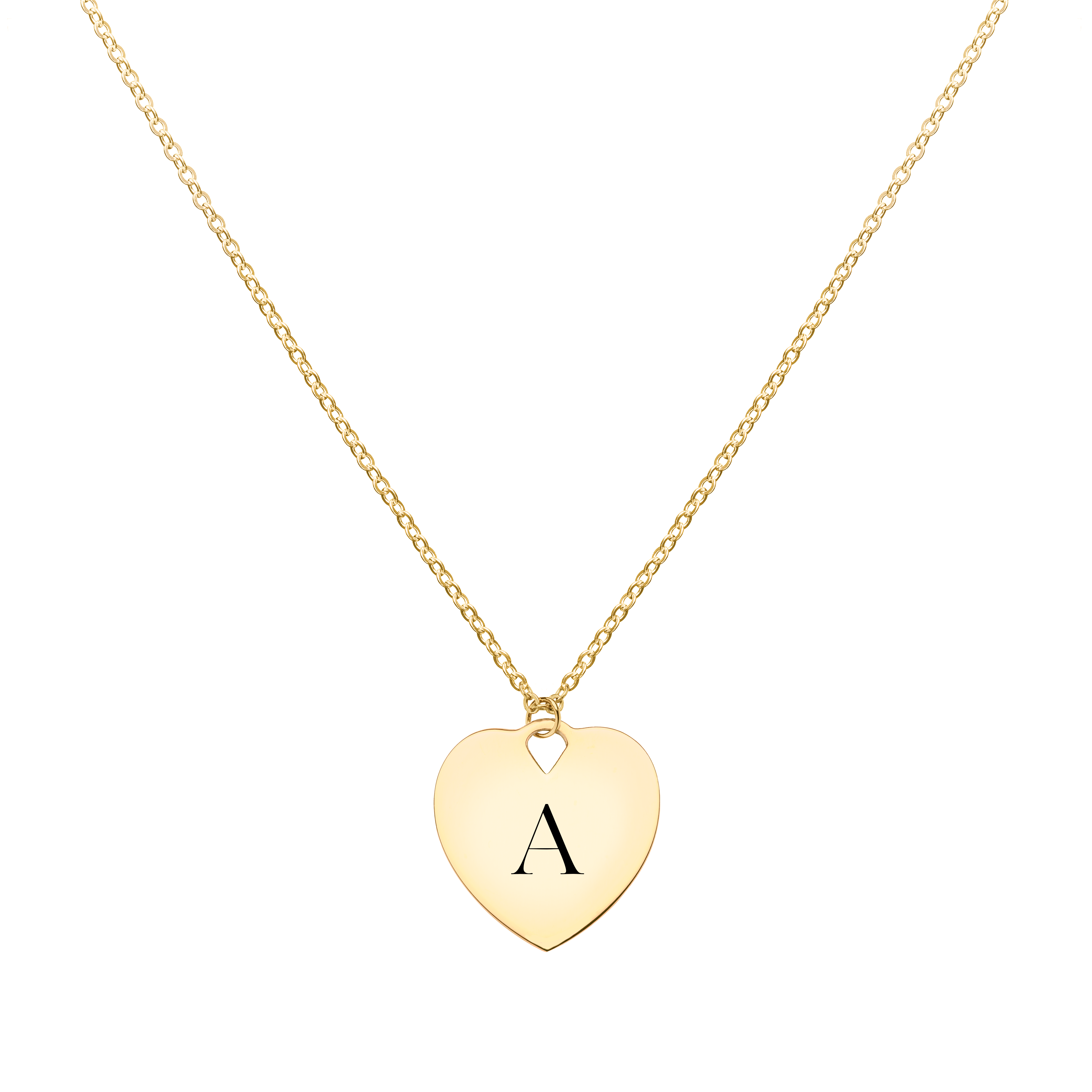 (Z) Heart Initial Charm in Three Finishes