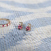 Greenwich Solitaire Pink Tourmaline & Diamond Necklace and Earrings Set in 14k Gold (October)