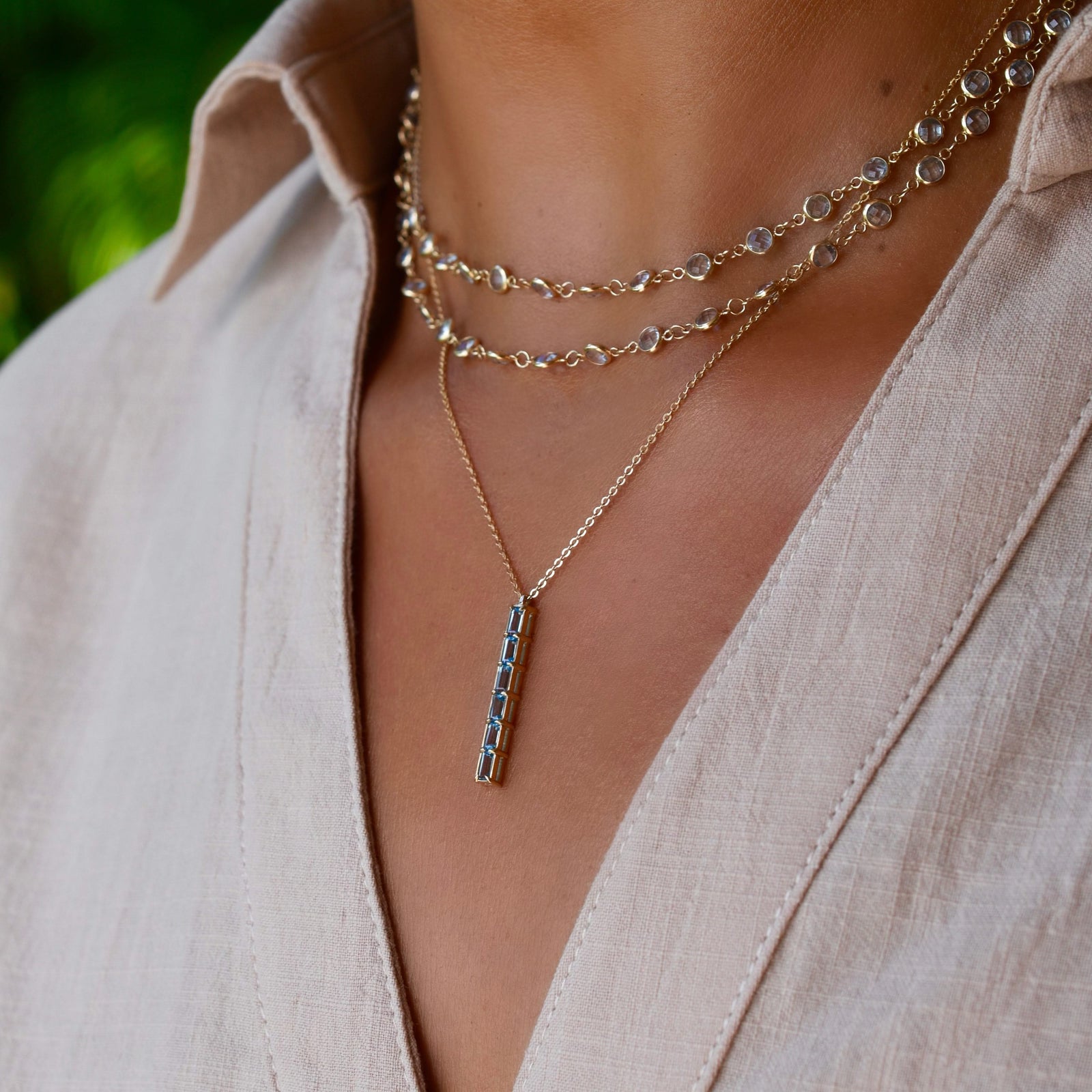 Providence 6 Nantucket Blue Topaz Pendant in 14k Gold (December)