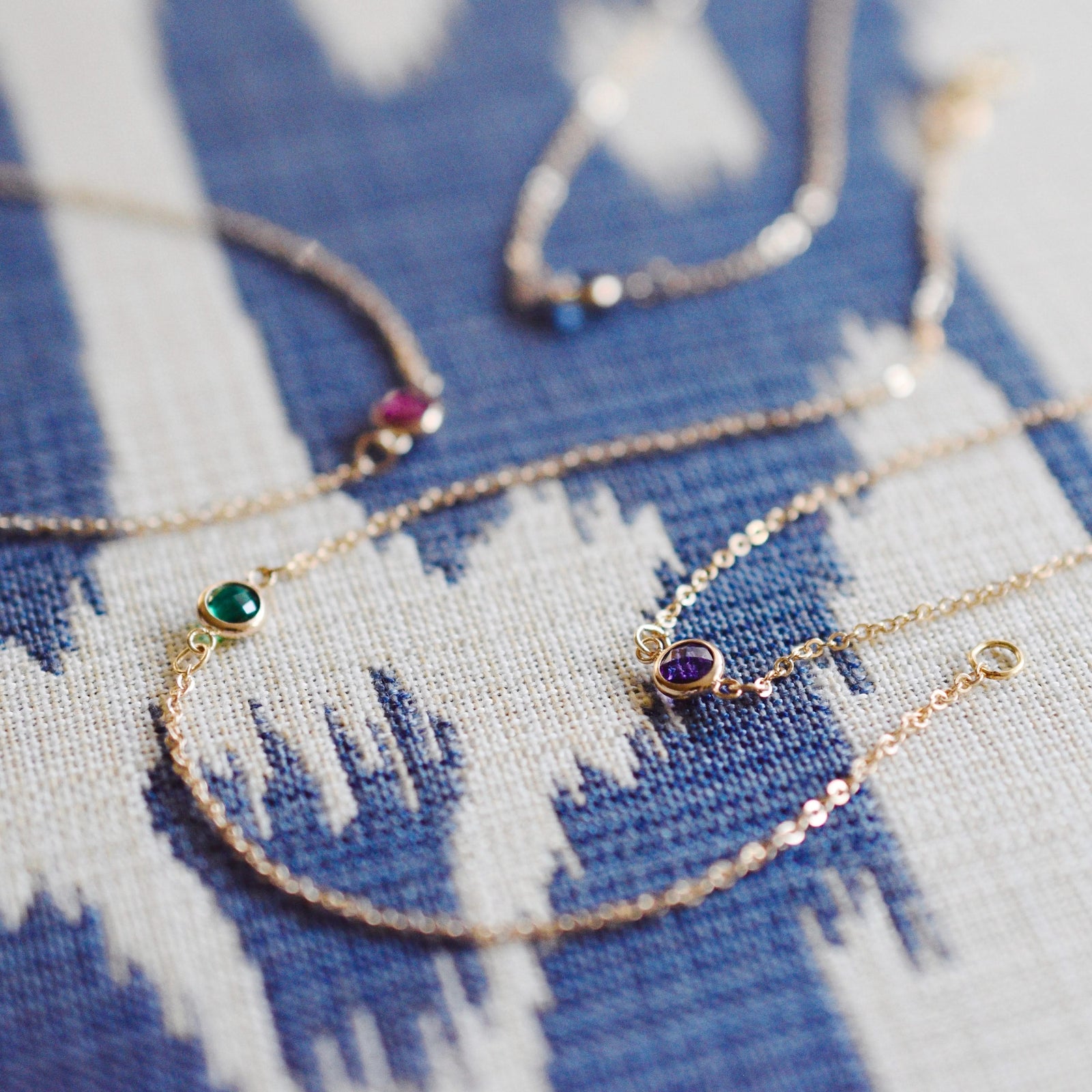 Petite 1 Birthstone Bracelet in 14k Gold