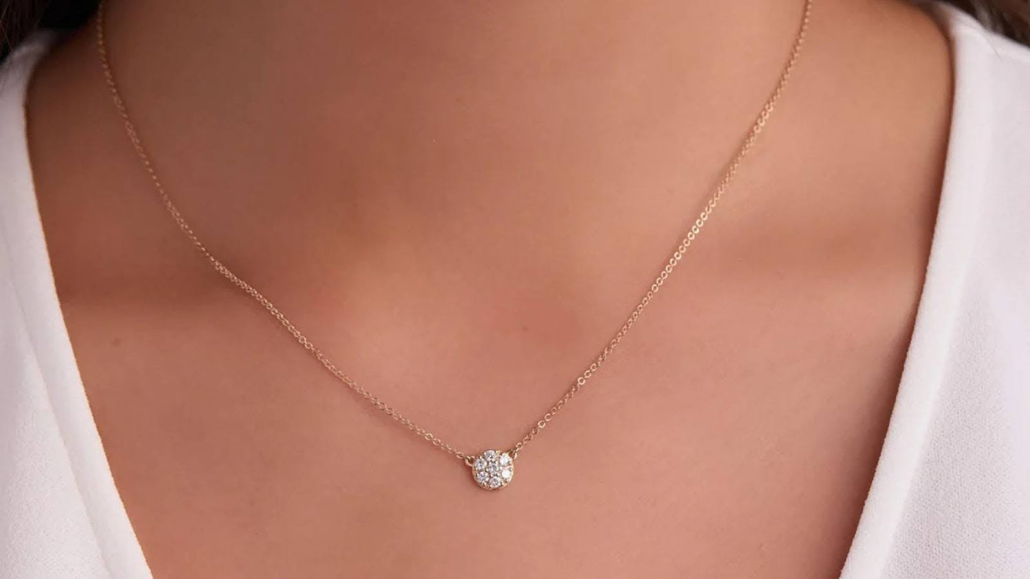 Rosecliff Diamond Mini Necklace for ladies with April birthstone