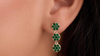 Rosecliff Emerald Drop Earrings With May Birthstone