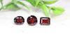 Three Different Garnet Gemstones In A Natural Ruby Red