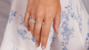 Woman Wearing A Stack Of Rosecliff Birthstone Rings