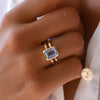 Warren Vertical Aquamarine Ring in 14k Gold (March)