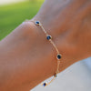 Bayberry 7 Sapphire Bracelet in 14k Gold (September)