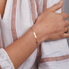 1 Nameplate & 1 Petite Sapphire Bracelet in 14k Gold (September)