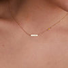 1 Nameplate & 1 Petite Citrine Necklace in 14k Gold (November)