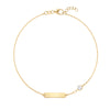 1 Nameplate & 1 Petite Moonstone Bracelet in 14k Gold (June)