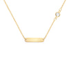 1 Nameplate & 1 Petite White Topaz Necklace in 14k Gold (April)