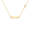 1 Nameplate & 1 Petite Opal Necklace in 14k Gold (October)