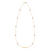 Pink Awareness HOPE & 10 Petite Pink Sapphire Necklace in 14k Gold