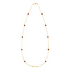 1 Nameplate & 10 Petite Garnet Necklace in 14k Gold (January)