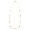 1 Nameplate & 10 Petite Amethyst Necklace in 14k Gold (February)