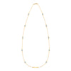 1 Nameplate & 10 Petite Aquamarine Necklace in 14k Gold (March)