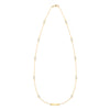 1 Nameplate & 10 Petite White Topaz Necklace in 14k Gold (April)