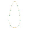 1 Nameplate & 10 Petite Emerald Necklace in 14k Gold (May)