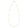 1 Nameplate & 10 Petite Moonstone Necklace in 14k Gold (June)