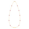 1 Nameplate & 10 Petite Ruby Necklace in 14k Gold (July)