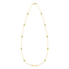 1 Nameplate & 10 Petite Peridot Necklace in 14k Gold (August)