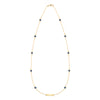 1 Nameplate & 10 Petite Sapphire Necklace in 14k Gold (September)