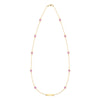 1 Nameplate & 10 Petite Pink Sapphire Necklace in 14k Gold (October)