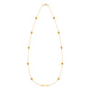 1 Nameplate & 10 Petite Citrine Necklace in 14k Gold (November)