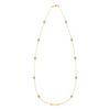 1 Nameplate & 10 Petite Nantucket Blue Topaz Necklace in 14k Gold (December)