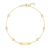 1 Nameplate & 6 Petite Opal Bracelet in 14k Gold (October)