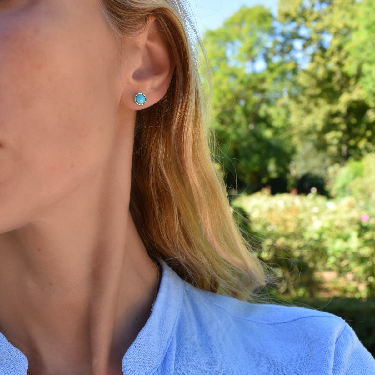 Take me out West Turquoise studs – Horse Creek Company