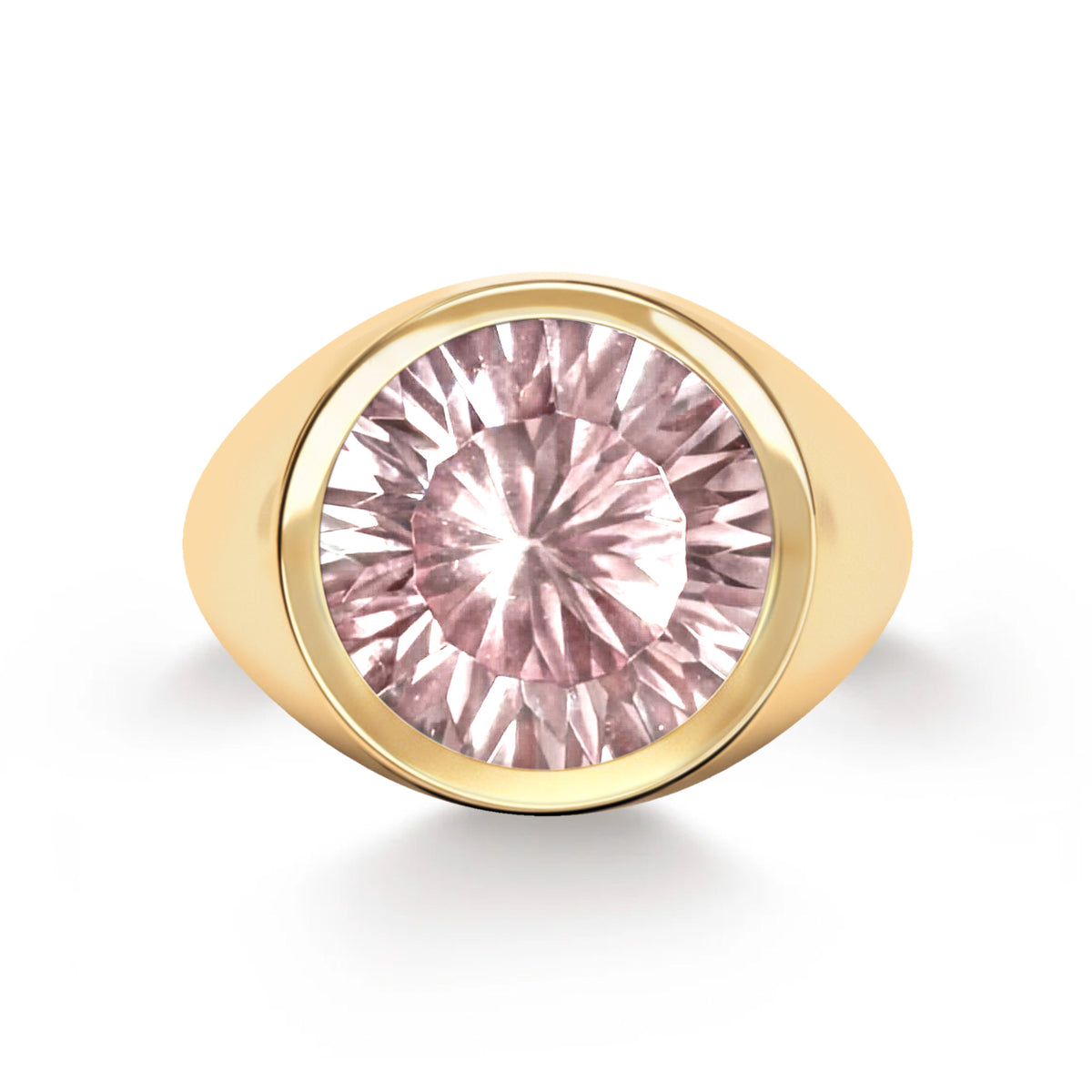 Jamestown Blush Sapphire Ring in 14k Gold (October)