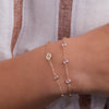 Bayberry 7 Moonstone Bracelet in 14k Gold (June)