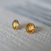 Grand Citrine Stud Earrings in 14k Gold (November)