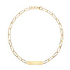 Large 1 Nameplate Bracelet on Adelaide in 14k Gold