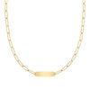 Large 1 Nameplate Necklace on Adelaide in 14k Gold