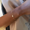 Personalized 1 Letter & 1 Classic Birthstone Bracelet in 14k Gold