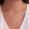 Rosecliff Diamond Mini Necklace in Solid 14k Gold