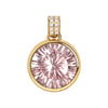 Jamestown Blush Sapphire Pendant with Diamond Bail in 14k Gold (October)
