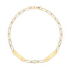Large 2 Nameplate Bracelet on Adelaide in 14k Gold