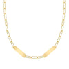 Large 2 Nameplate Necklace on Adelaide in 14k Gold