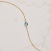 Petite 1 Nantucket Blue Topaz Bracelet in 14k Gold (December)