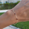 Bayberry 7 Garnet Bracelet in 14k Gold (January)