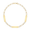 Large 3 Nameplate Bracelet on Adelaide in 14k Gold
