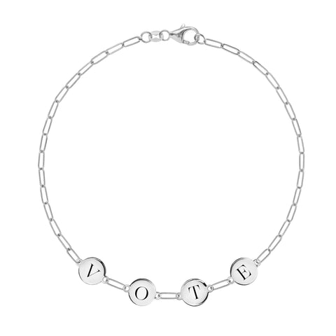 VOTE Bracelet on Adelaide Mini in 14k Gold - White Gold