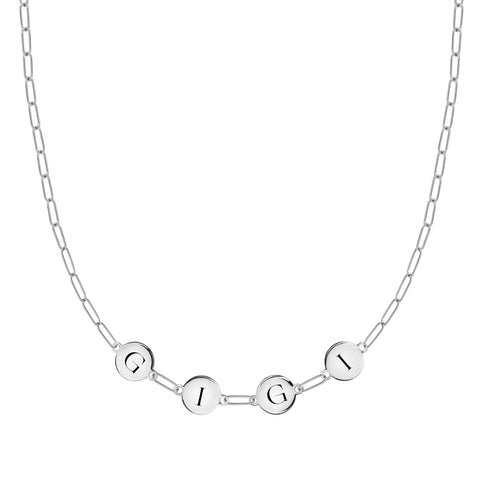 GIGI Necklace on Adelaide Mini in 14k Gold - White Gold