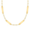 Large 4 Nameplate Necklace on Adelaide in 14k Gold