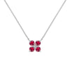The Vault: Greenwich 4 Ruby & Diamond Necklace, White Gold Size Medium