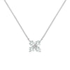 Greenwich 4 White Topaz & Diamond Necklace in 14k Gold (April)