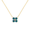 Greenwich 4 Alexandrite & Diamond Necklace in 14k Gold (June)